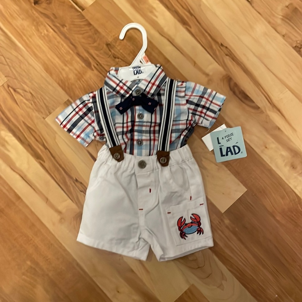 Little Lad 4 Piece Outfit Size 0/3 Months